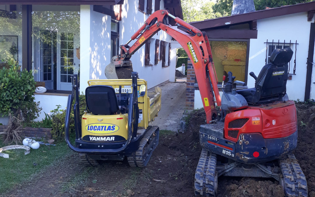 Terrassement avec minis engins